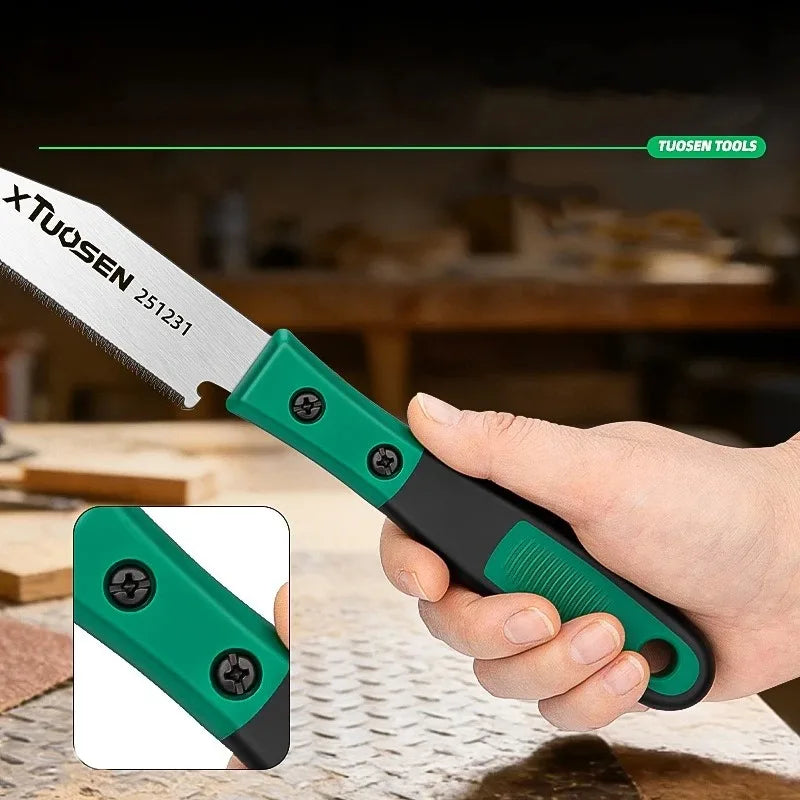 Fine-Tooth Folding Hand Saw for Wood, PVC & Drywall – Compact DIY Pocket Saw