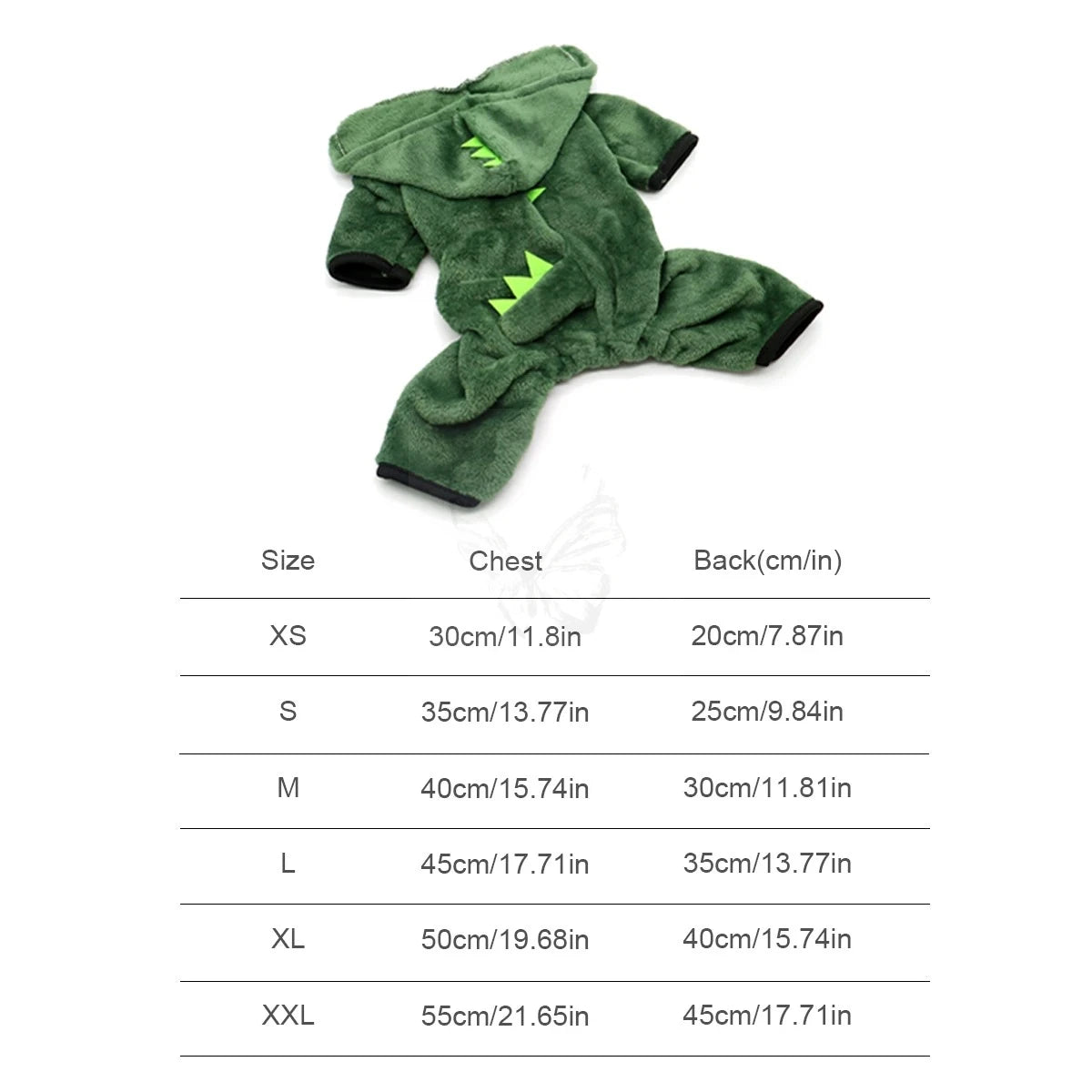 Dinosaur Fleece Hoodie for Cats & Small Dogs – Halloween Costume Warm Winter Coat