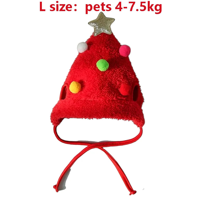 Christmas Pet Reindeer Antler Hat Costume Set - Bandana Bib Scarf for Dogs & Cats