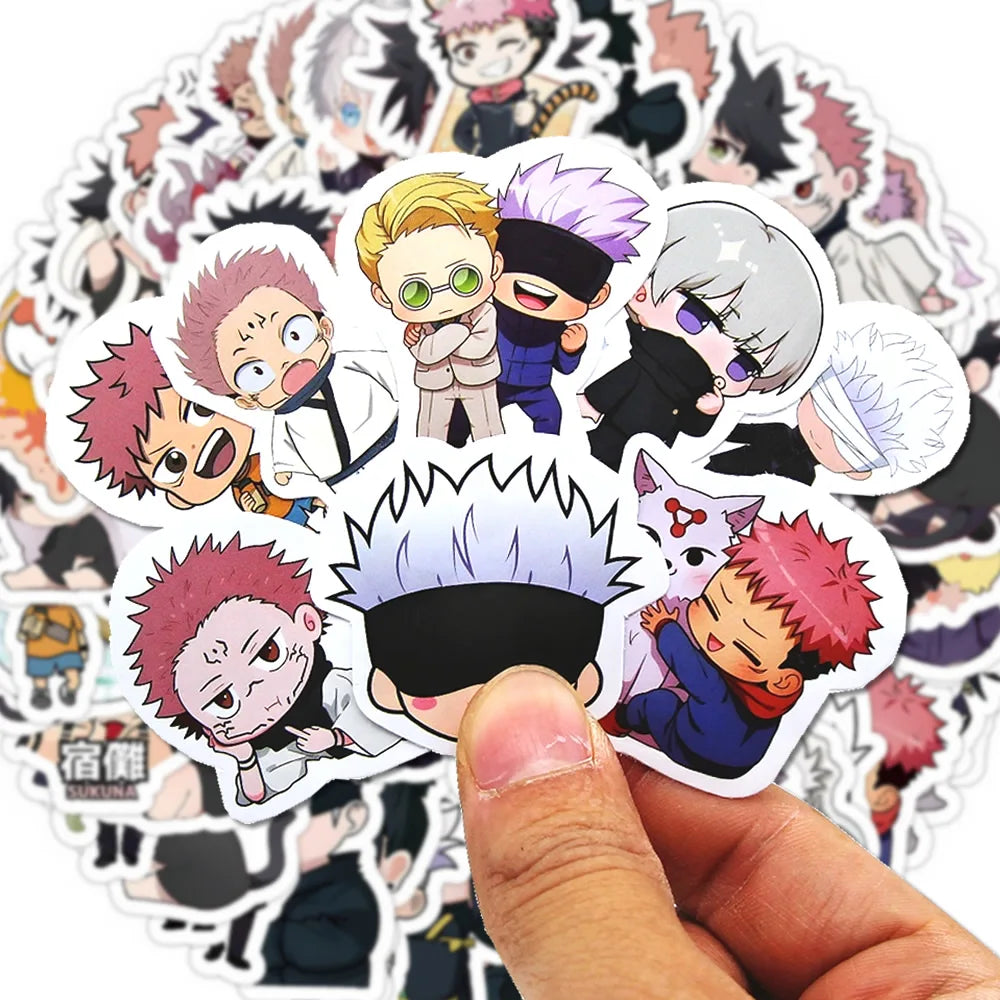 Jujutsu Kaisen Sticker Pack Waterproof Gojo Itadori Decals for Phone Laptop