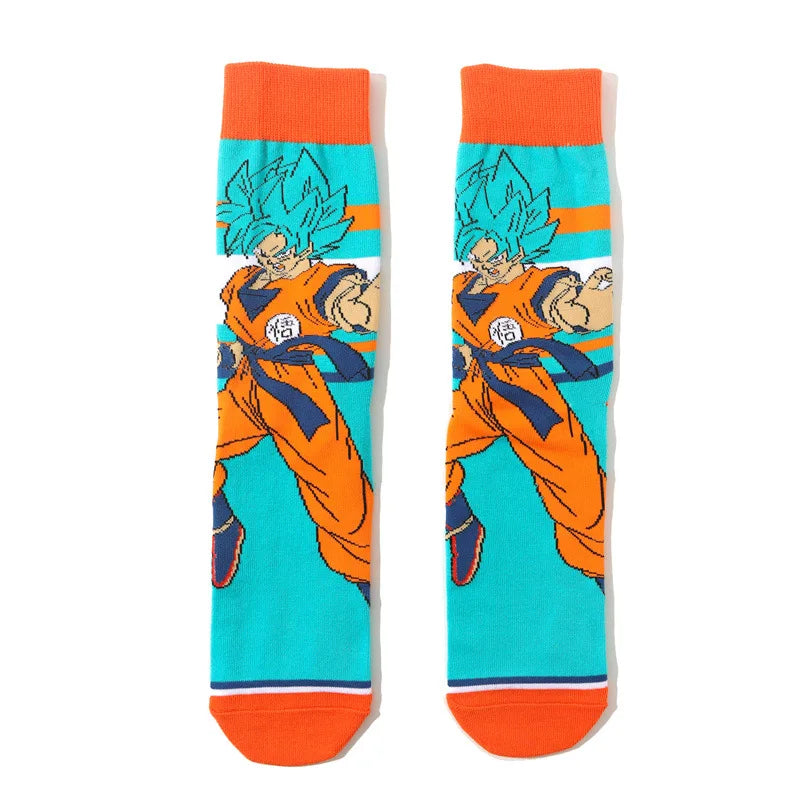 Bandai Dragon Ball Mid-Tube Socks – Anime Cartoon Cotton Crew Socks for Men