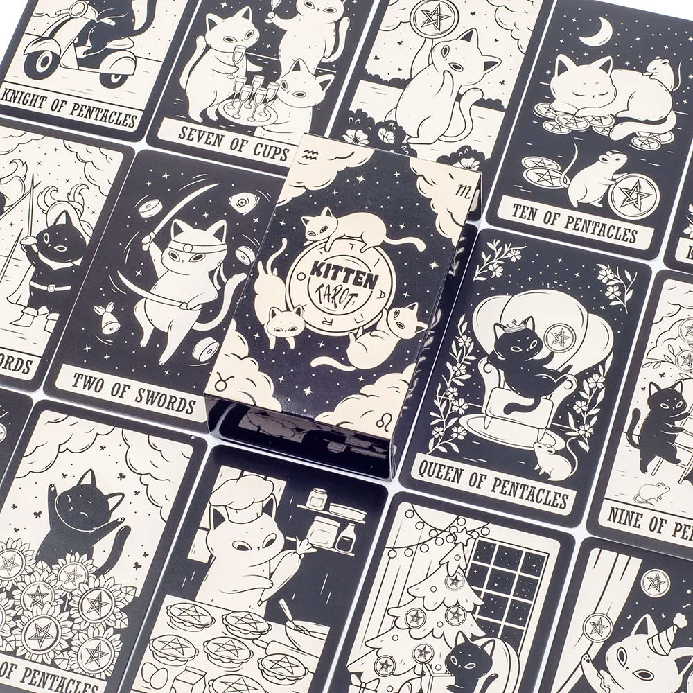 Kitten Tarot Card Deck – 78 Cute Cat Tarot Cards for Beginners & Readers