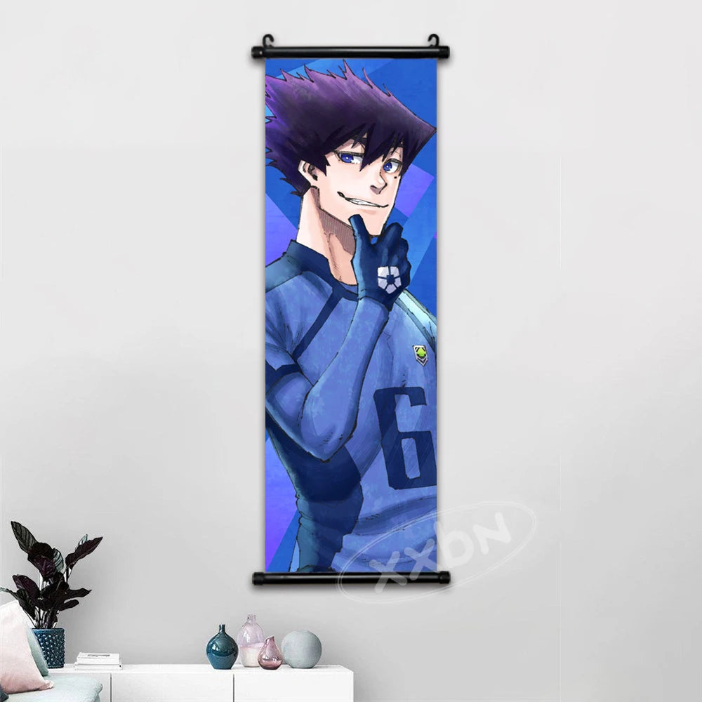 Blue Lock Anime Poster Canvas Wall Art Isagi Yoichi Chigiri Hyoma Home Decor