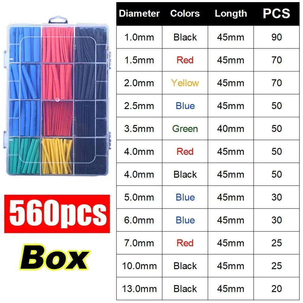 Heat Shrink Tube Kit Assorted Electrical Wire Insulation Sleeving