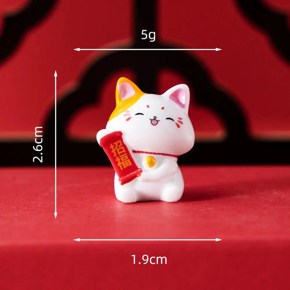 Black Cat Resin Figurine Mini Cartoon Animal Ornament Desktop Decoration Car Micro-Landscape