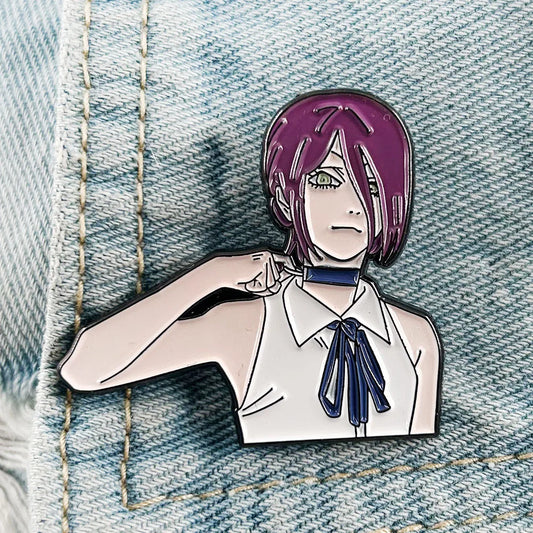Chainsaw Man Reze Lapel Pin Bomb Devil Enamel Badge Anime Brooch Otaku Gift