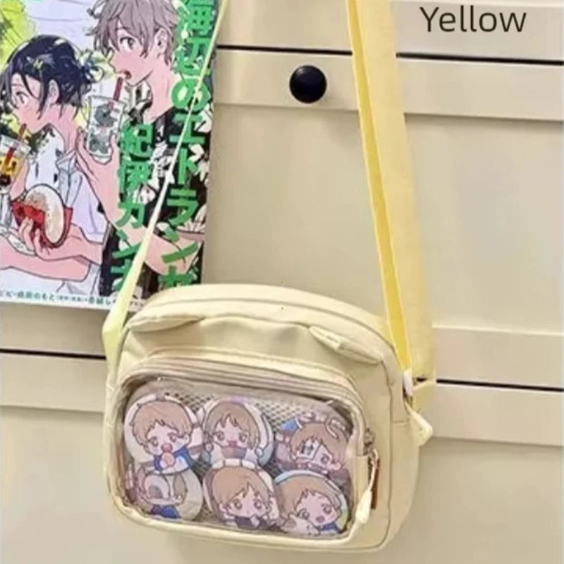 Y2K Transparent School Itabag – Japanese Harajuku Crossbody Shoulder Bag for Girls