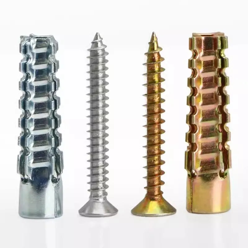 Heavy Duty Steel Wall Anchor Kit with Self-Tapping Screws for Drywall