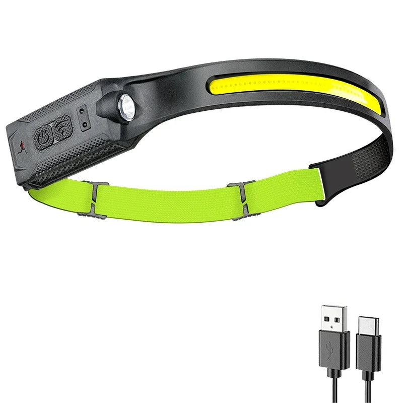 Rechargeable LED Headlamp - 3-Mode USB Work Headlight for Repairs, Camping & Emergencies