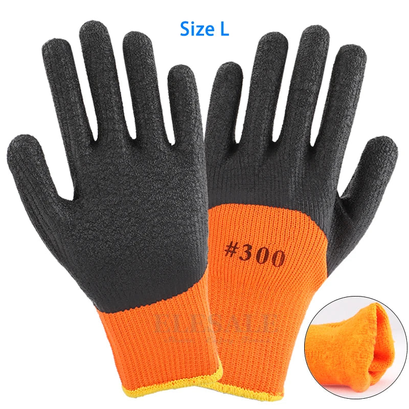 Waterproof Thermal Work Gloves, Winter Anti-Slip Garden & Builder Gloves