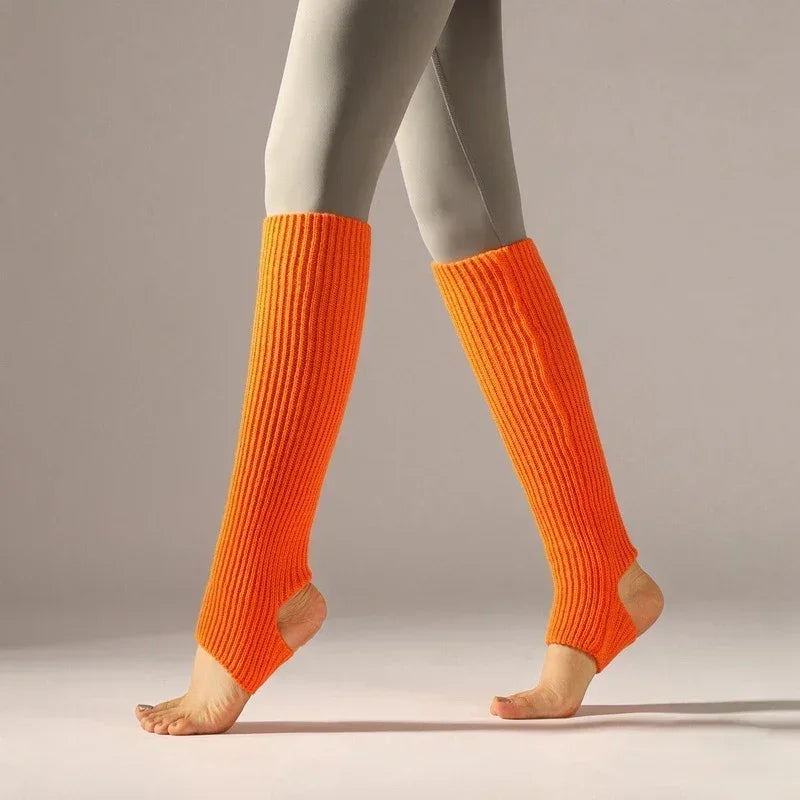 Y2K Knitted Wool Leg Warmers – Slouchy Winter Boot Socks for Women