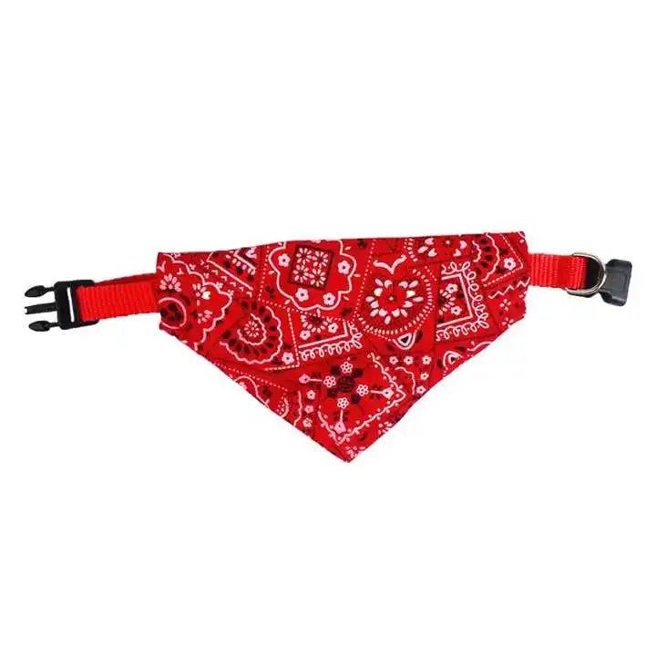 Adjustable Pet Triangle Bandana Scarf – Washable Dog & Cat Bib Collar for Birthday Parties