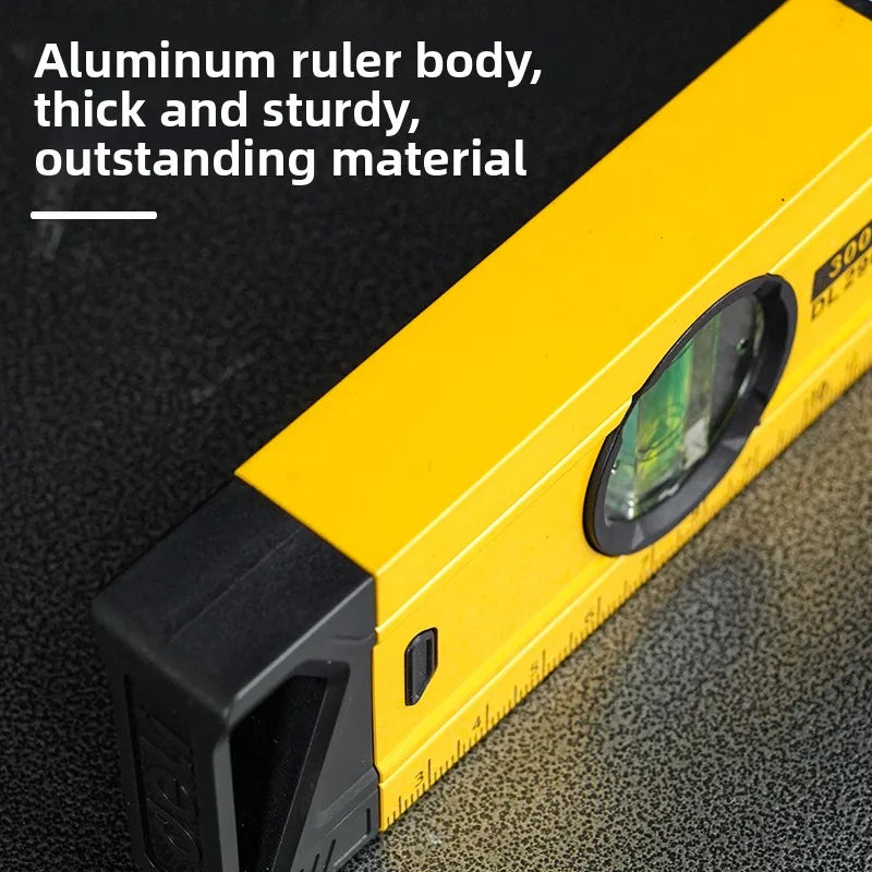 Magnetic Torpedo Spirit Level with 3 Vials, Shockproof Aluminum Bubble Level