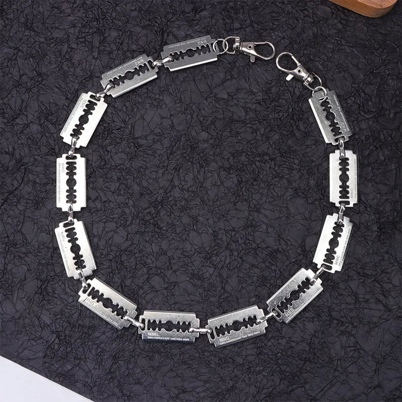 Punk Metal Blade Pant Chain – Unisex Street Style Waist Chain for Men & Women