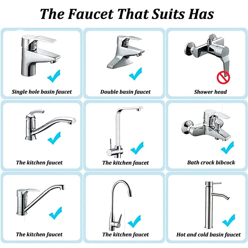 Faucet Aerator Set – 6 Brass Water-Saving Splash Filter Tap Aerators with Install Tool