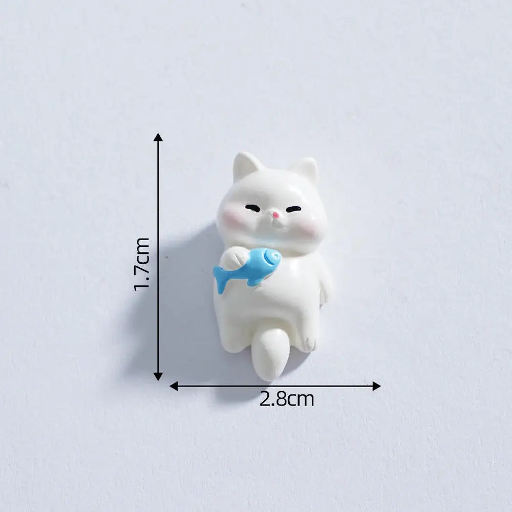 Black Cat Resin Figurine Mini Cartoon Animal Ornament Desktop Decoration Car Micro-Landscape