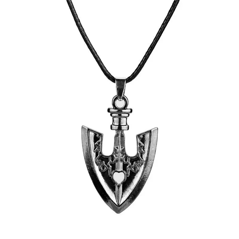 JoJo's Bizarre Adventure Kujo Jotaro Arrow Pendant Chain Necklace - Anime Metal Choker Jewelry Gift for Fans