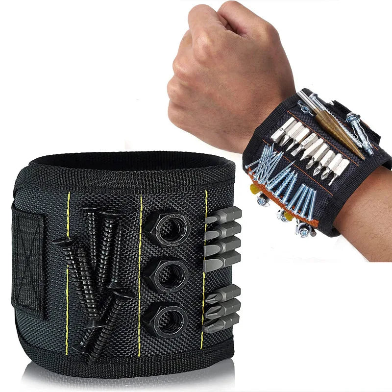 Magnetic Wristband for Screws, Nails & Drill Bits - Hands-Free Tool Holder Wrist Band