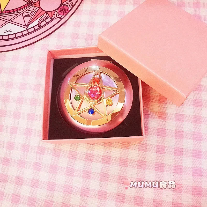 Sailor Moon Compact Mirror - Anime Magic Wand Folding Travel Makeup Mirror