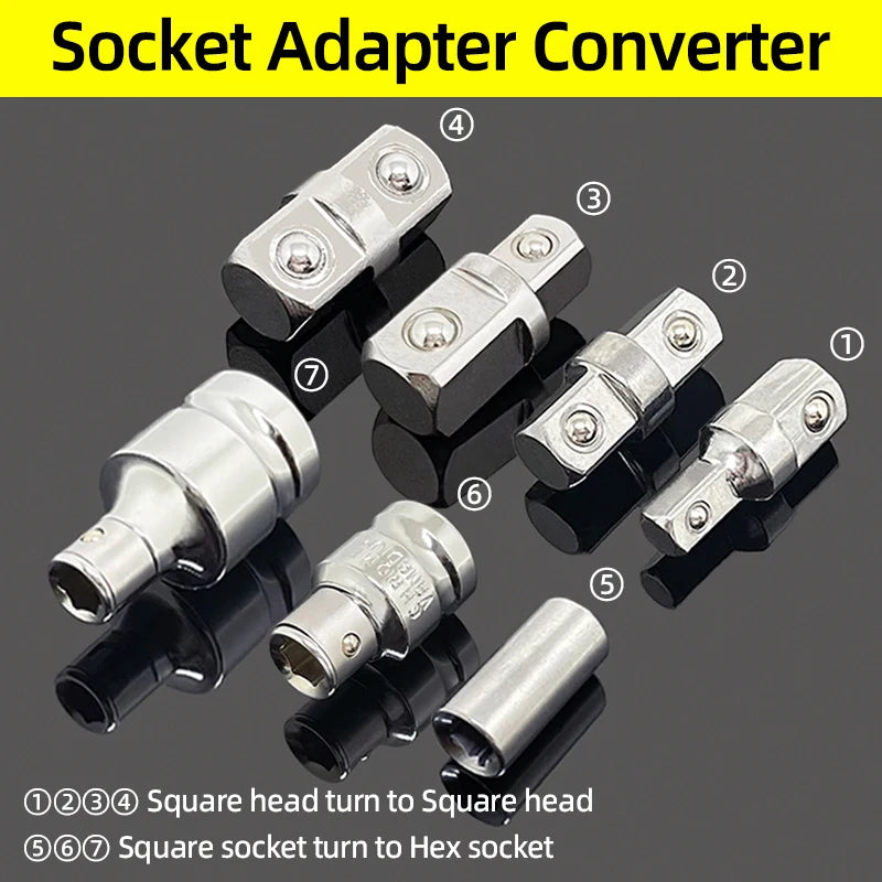 Socket Adapter Converter Set Ratchet Drive Reducer Kit