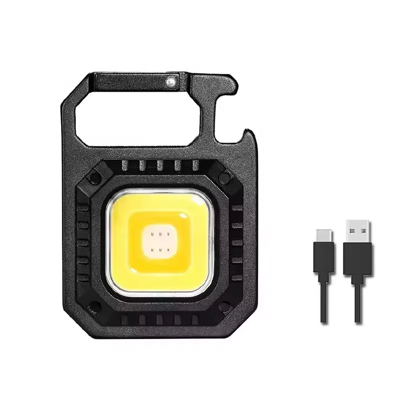 Mini Magnetic COB LED Work Light, USB Rechargeable Pocket Flashlight, 800 Lumens