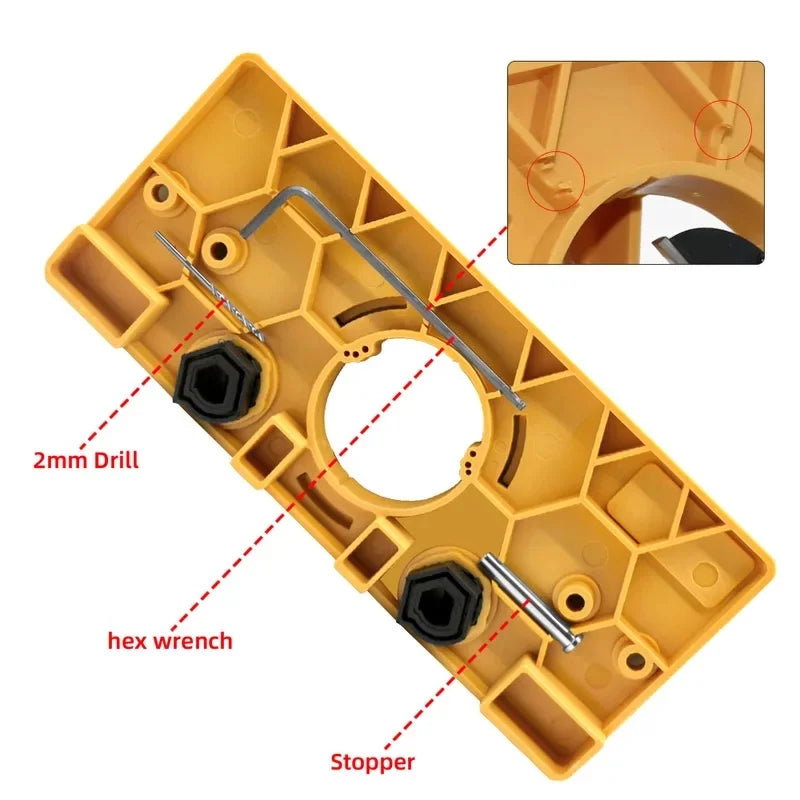 35mm Cup Hinge Jig Kit Cabinet Door Drill Guide for Concealed European Hinges