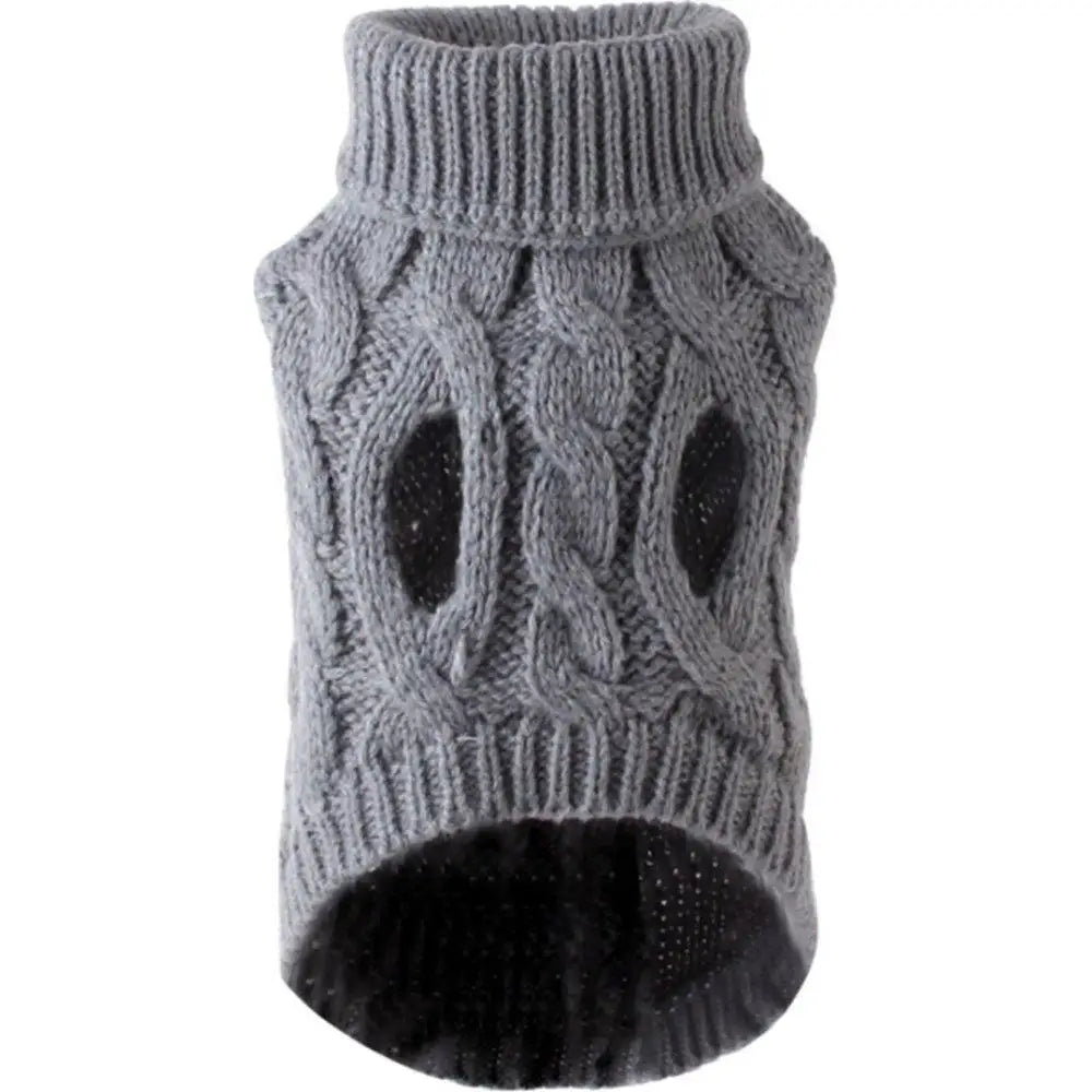 Knitted Turtleneck Pet Sweater Winter Dog Cat Costume Clothes