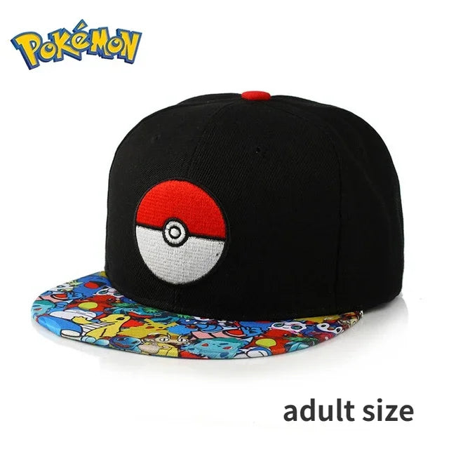 Pokémon Pikachu Baseball Cap – Adjustable Anime Cartoon Snapback Hat for Kids, Women & Men