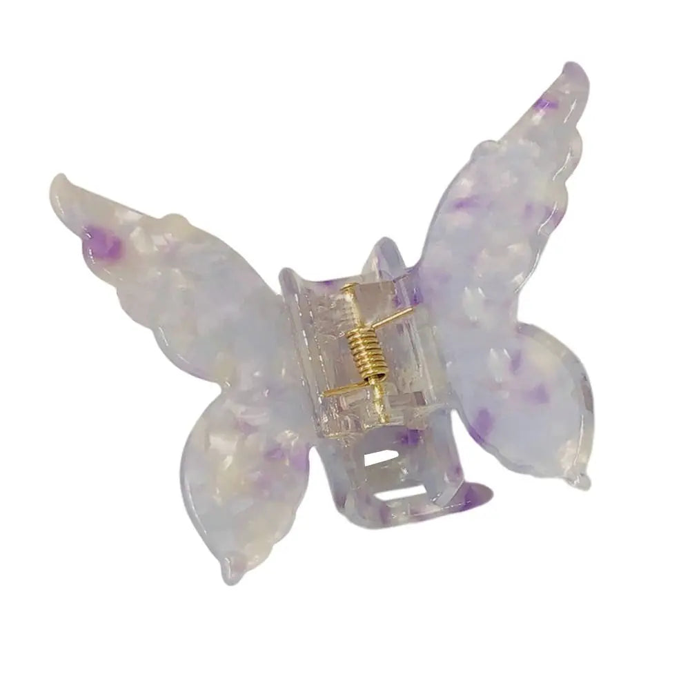 French Retro Butterfly Hair Claw Clips – Acetate Back-of-Head Updo Hair Grabbers for Women