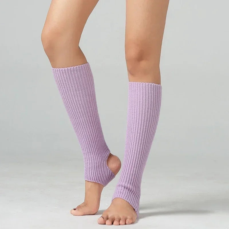 Y2K Knitted Wool Leg Warmers – Slouchy Winter Boot Socks for Women