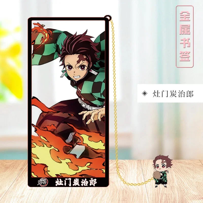 Demon Slayer Metal Bookmark Set – Anime Character Page Markers for Readers & Collectors