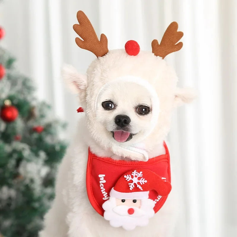 Christmas Pet Santa Hat – Festive Xmas Costume Cap for Dogs & Cats