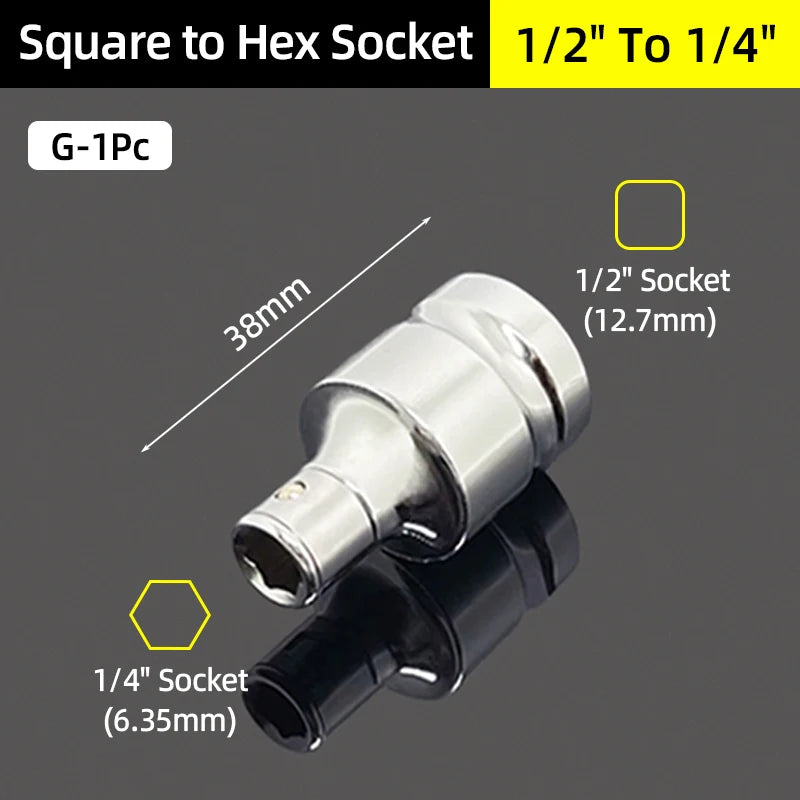 Socket Adapter Converter Set Ratchet Drive Reducer Kit