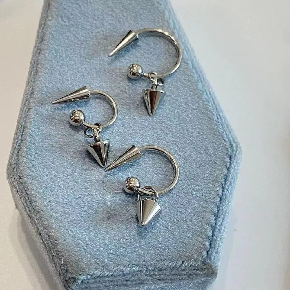 Punk Rivet Earrings for Women - Korean Fashion Geometric Goth Grunge Hip-hop Jewelry