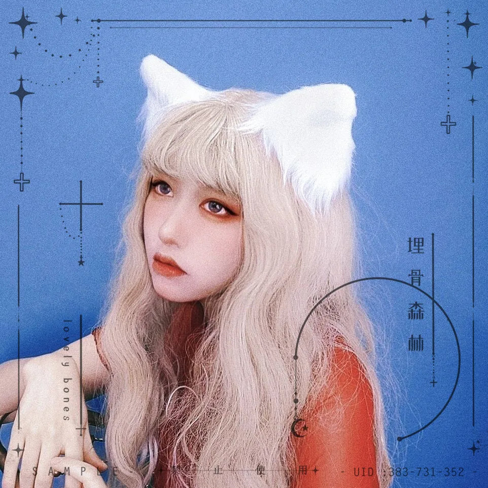 Lolita Gothic Cat Ears Headband - Kawaii Anime Cosplay Hair Accessory