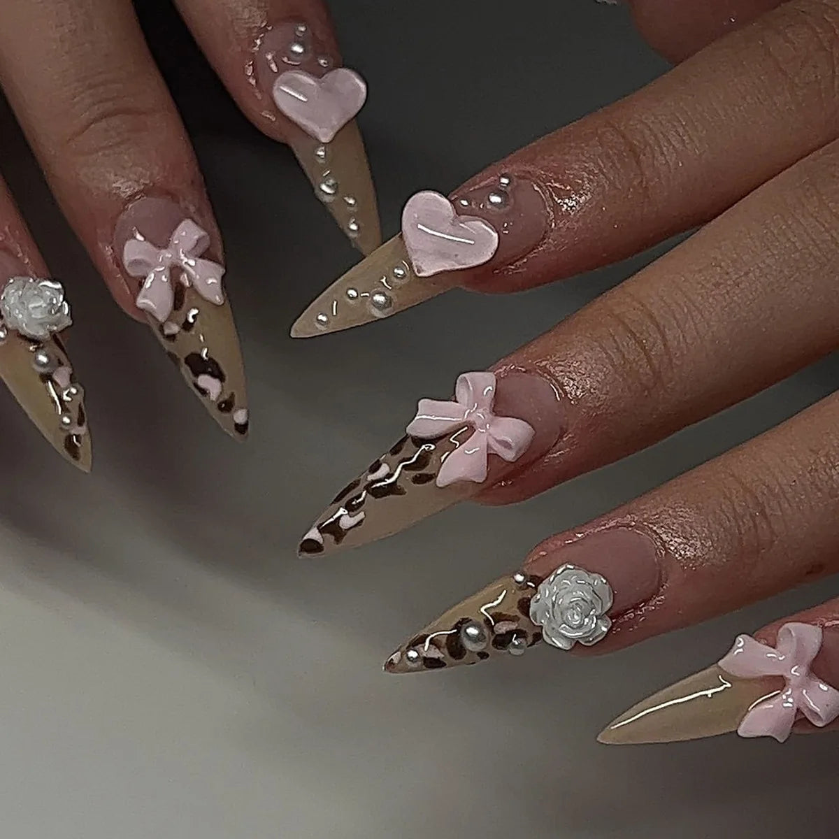 24Pcs Black Y2K Press On Nails, Diamond Butterfly Halloween Long Almond Tips