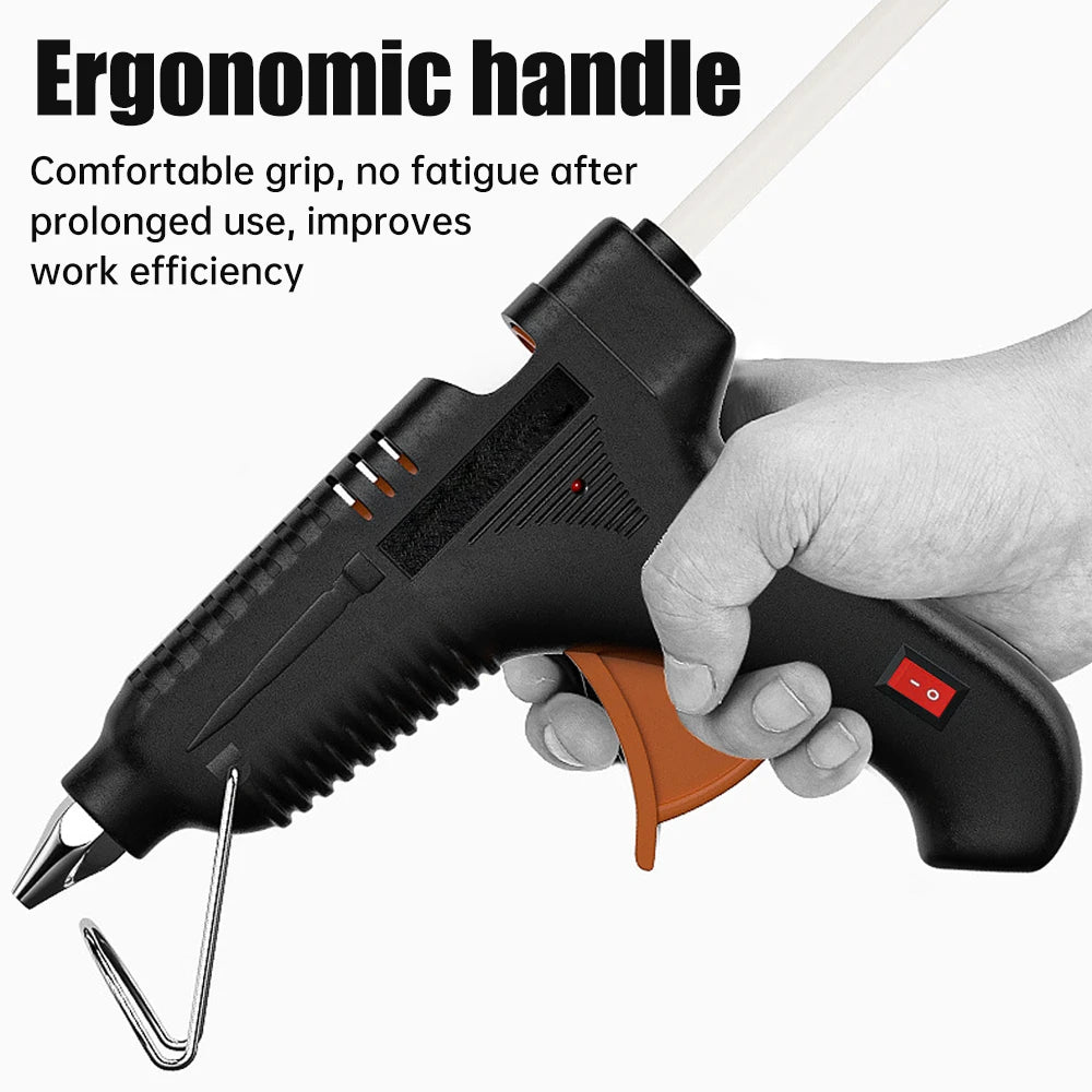 100W Hot Glue Gun with 11mm Glue Stick Slot - Fast-Heating DIY Craft & Repair Tool