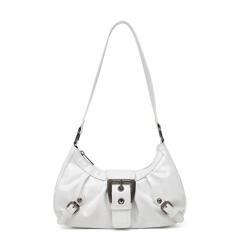 Y2K Retro Pleated Hobo Shoulder Bag for Women – Underarm Clutch Handbag