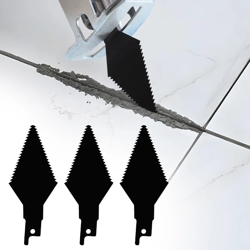 Grout Remover Blades 3pcs High Carbon Steel Reciprocating Saw