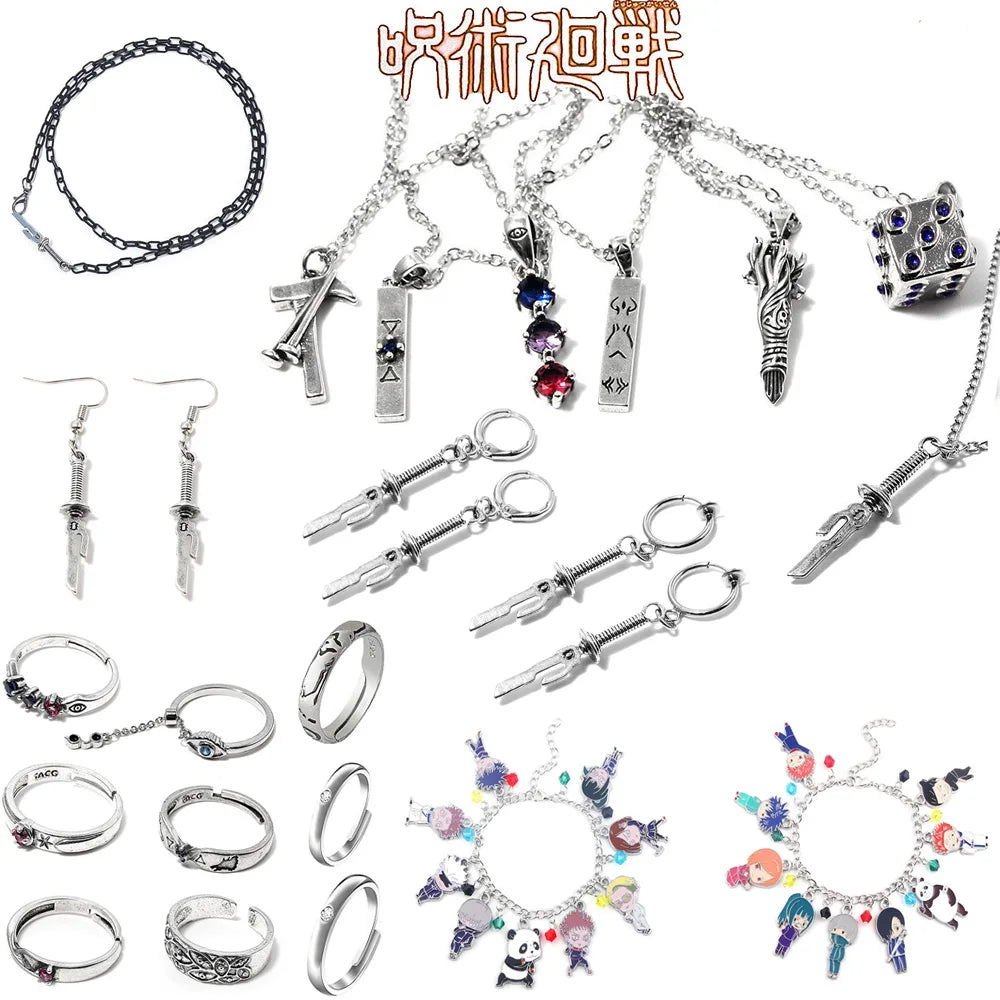 Anime Jujutsu Kaisen Necklace Ryomen Sukuna Itadori Cosplay Pendant Jewelry