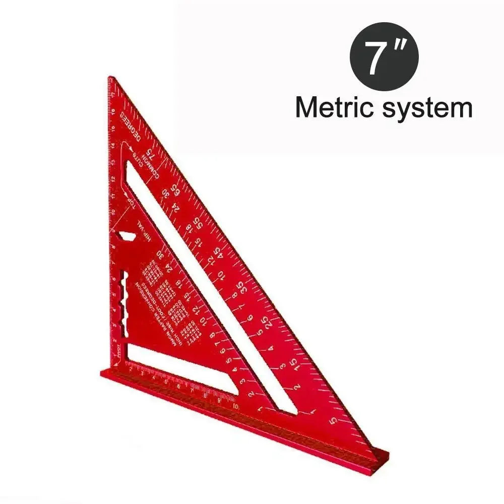 Aluminum Speed Square Ruler 7 Inch – Carpentry Layout & Angle Tool