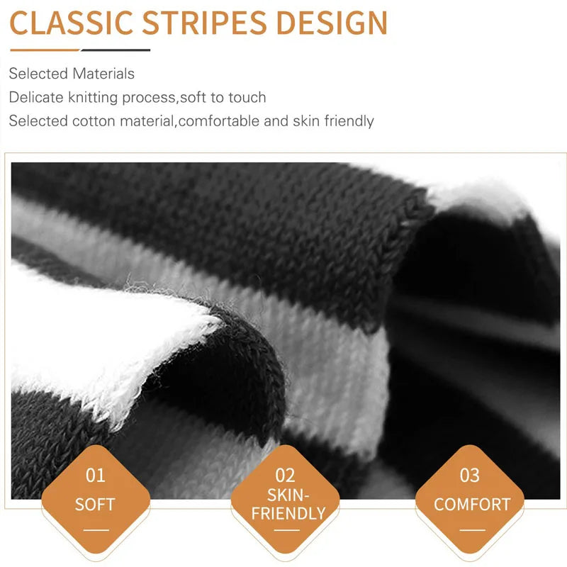 Y2K Striped Over-Knee Socks - Lolita JK Thigh High Stockings for Women