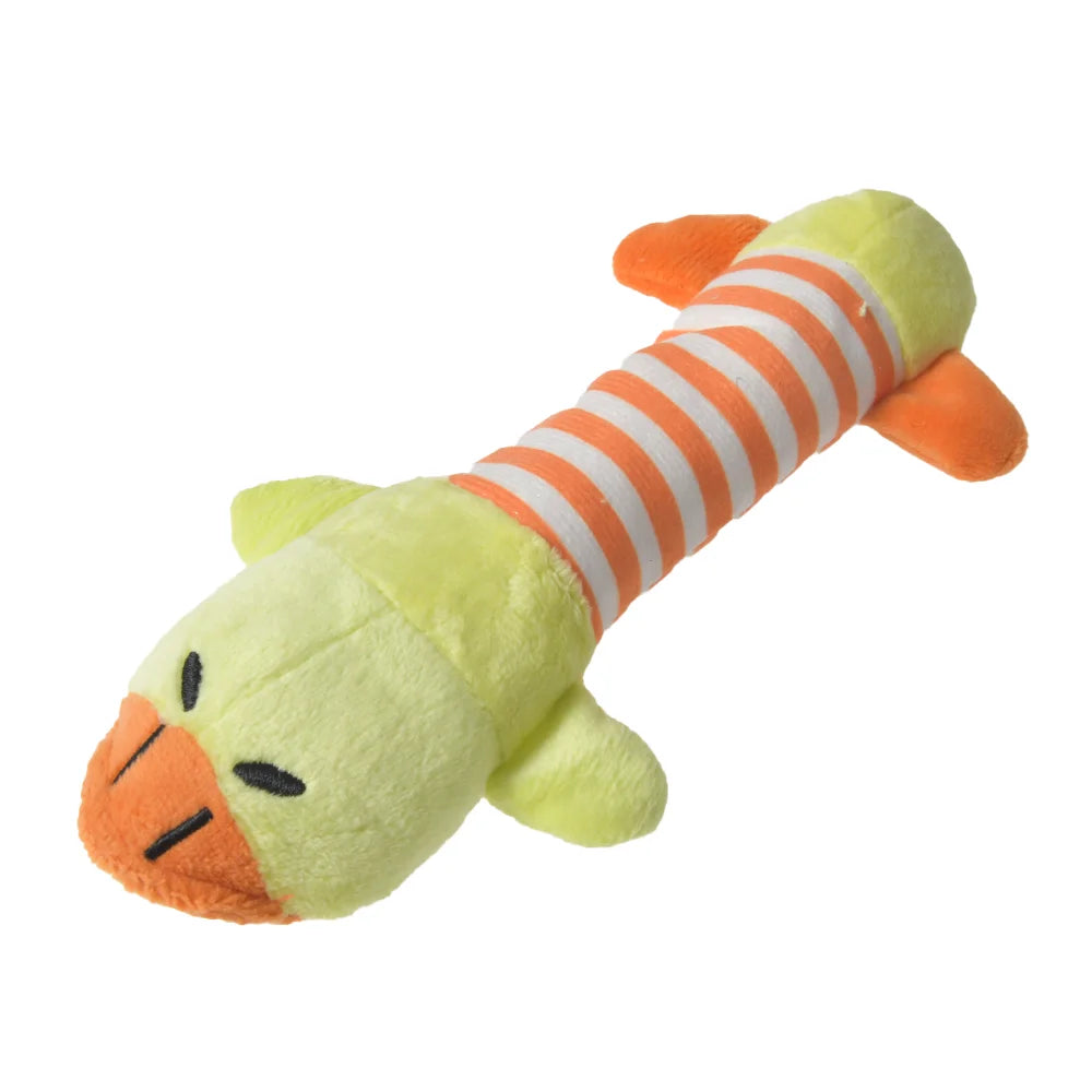 Plush Dinosaur Dog Chew Toy - Interactive Stuffed Pet Toy for Small Dogs & Cats