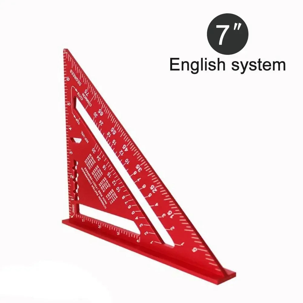 Aluminum Speed Square Ruler 7 Inch – Carpentry Layout & Angle Tool