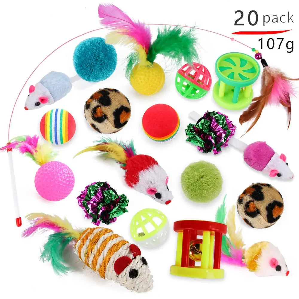 Foldable Cat Tunnel Tent – Mouse Shape Kitten Play Tube with Balls & Fish Toy