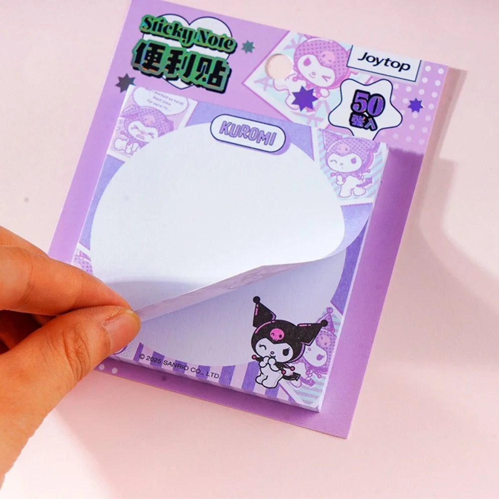 Genuine Sanrio Kuromi Cinnamoroll Melody Sticky Note Pads Cute Stationery Set