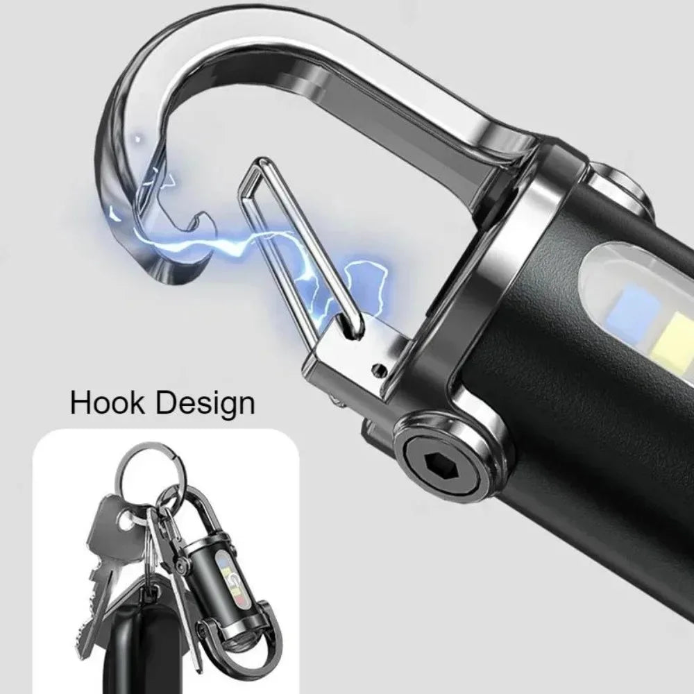 Mini COB LED Carabiner Light – Portable Hanging Work Light for Camping & Repairs