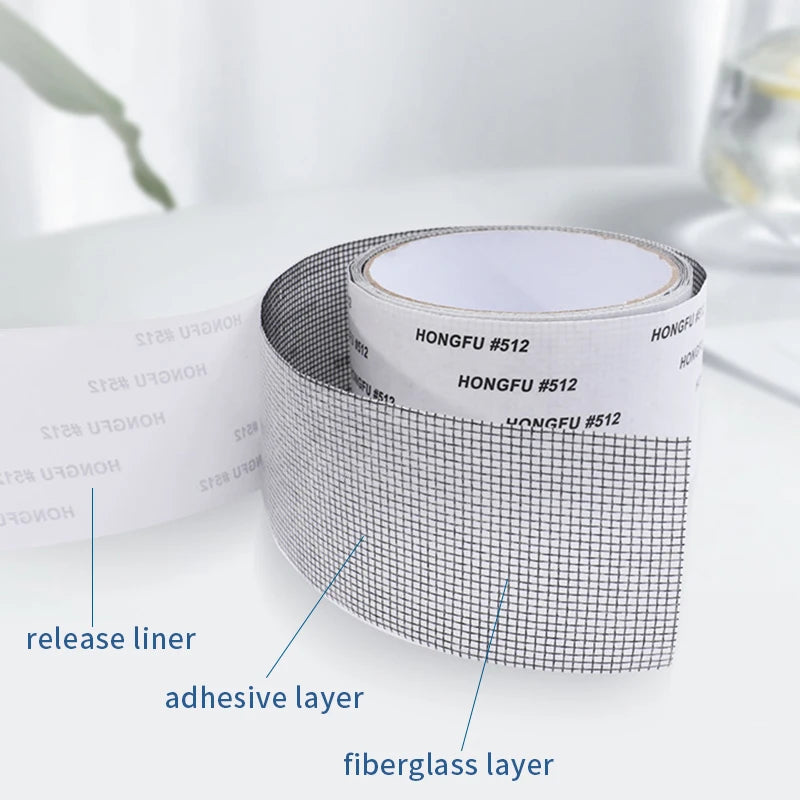 Window Screen Repair Tape, Waterproof Anti-Mosquito Mesh Patch for Doors & Windows