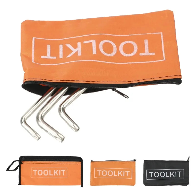 Small Tool Bag Waterproof Canvas Zipper Hardware Toolkit Organizer Portable Storage