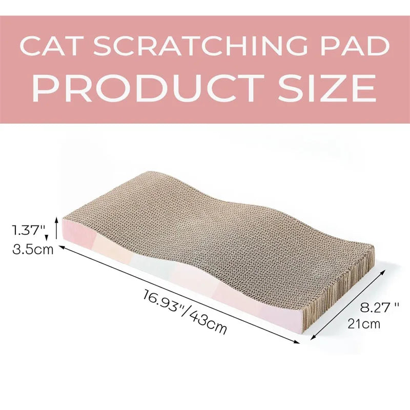 Corrugated Cat Scratcher Lounge – Reversible Cardboard Scratching Pad & Bed for Indoor Cats